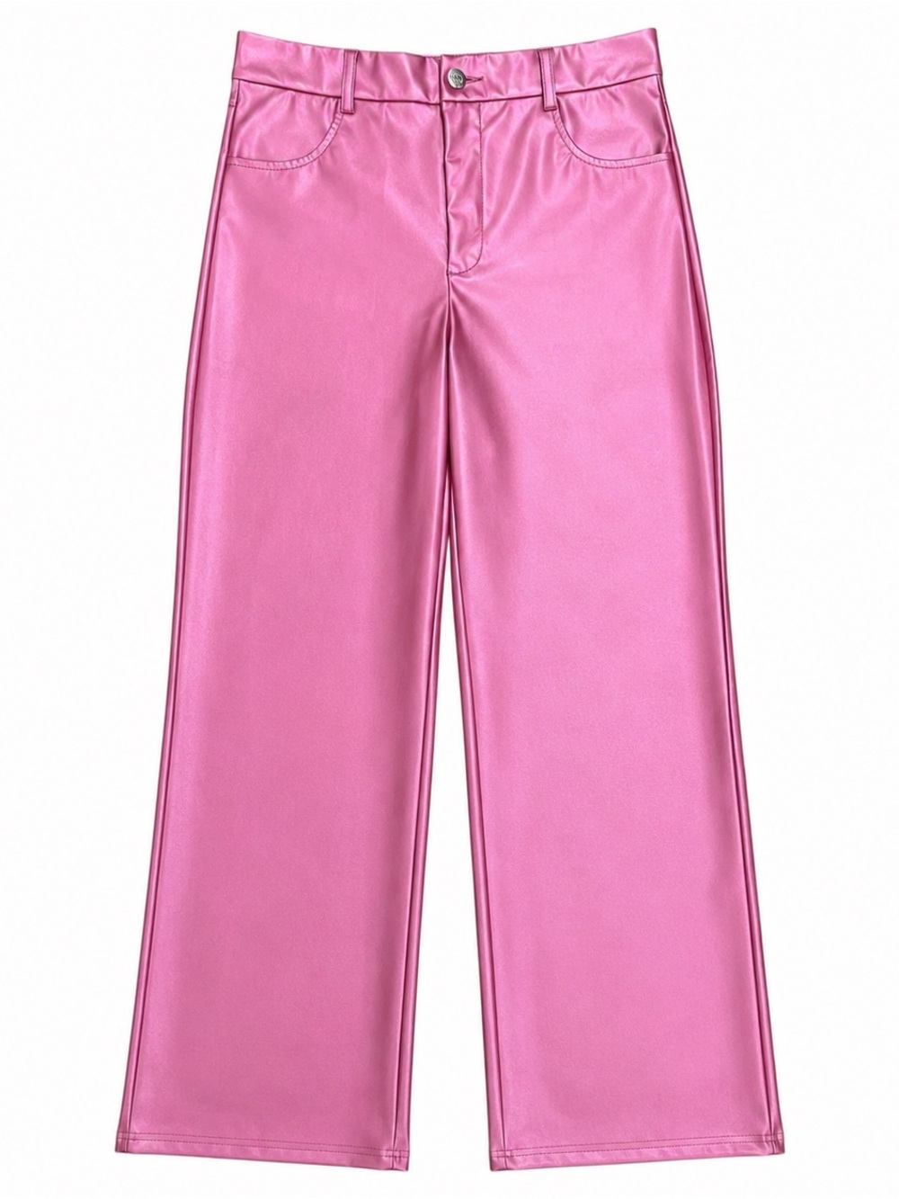 Metallic Pink Wide Leg Pants